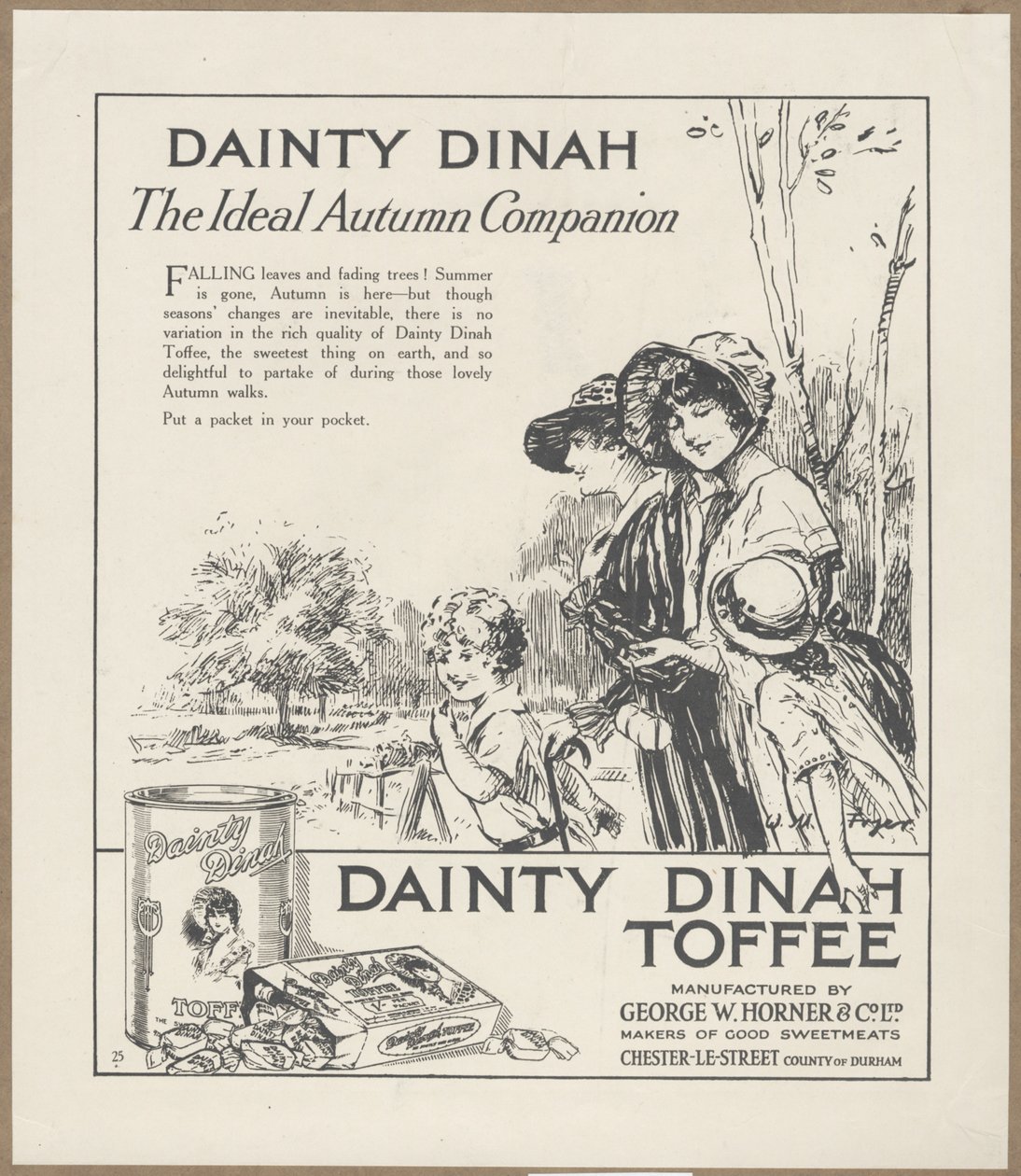 Tyylikäs Dinah Toffee, n. 1920 tekijältä Wilfred Fryer