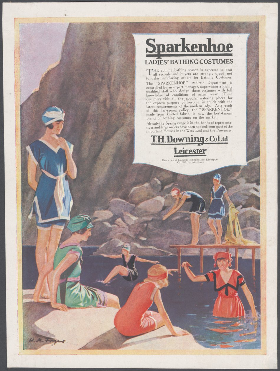 Sparkenhoe-uimapuku, noin 1920-luku tekijältä Wilfred Fryer