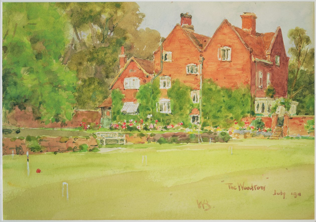 The Croquet Lawn at The Woodrow, 1911 tekijältä Wilfrid Williams Ball
