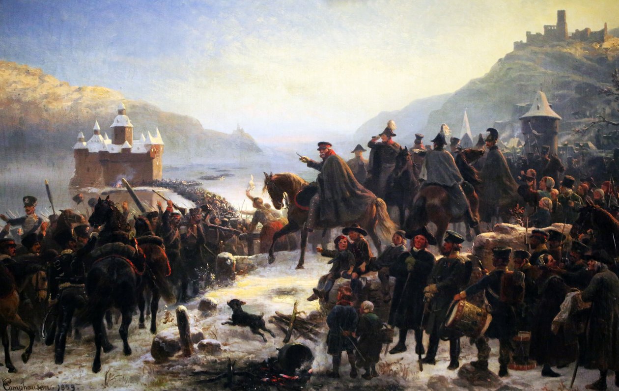 Blüchers Rheinübergang bei Kaub tekijältä Wilhelm Camphausen
