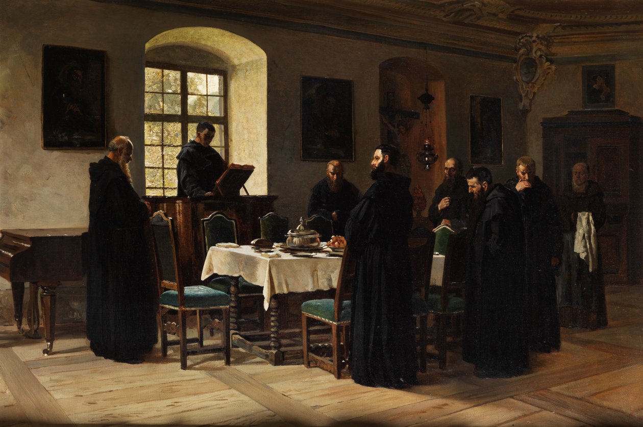 Mönche im Refektorium tekijältä Wilhelm Ludwig Friedrich Riefstahl