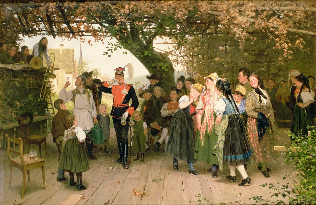 Lomalla, 1883 (öljy) tekijältä Wilhelm Zimmer