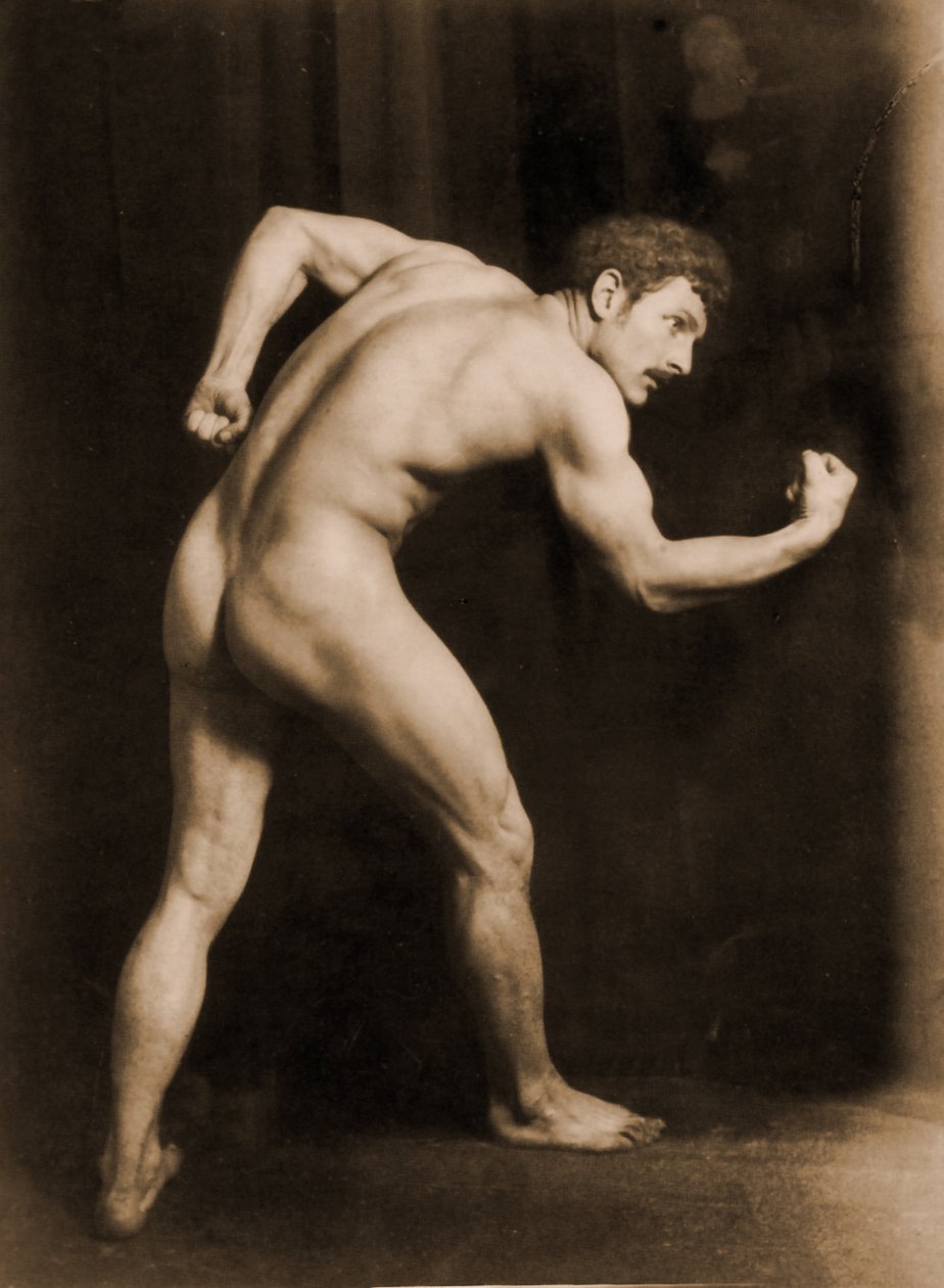 Tutkimus miesalastosta, n. 1900 (seepiavalokuva) tekijältä Baron Wilhelm von Gloeden