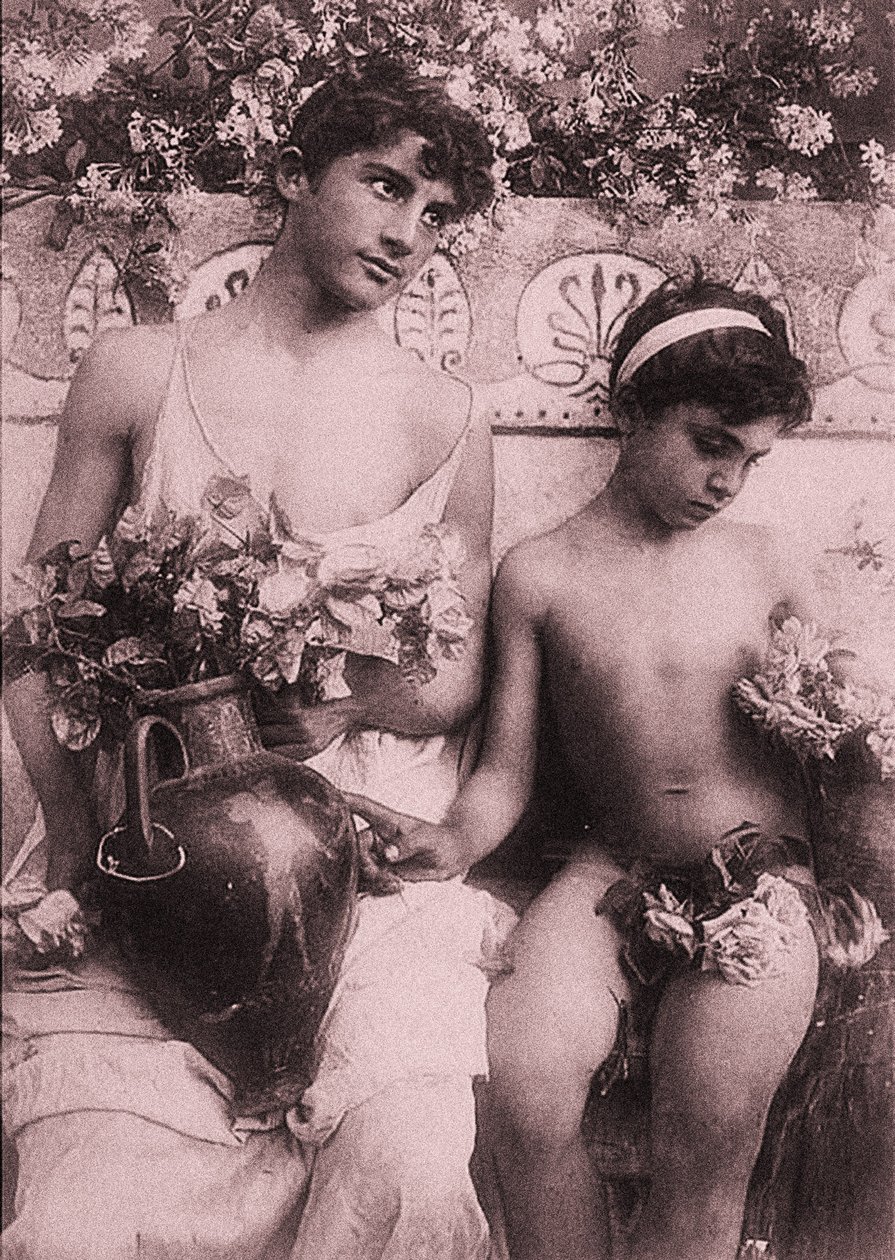 Tutkimus kahdesta pojasta, Sisilia, C.1900 tekijältä Baron Wilhelm von Gloeden