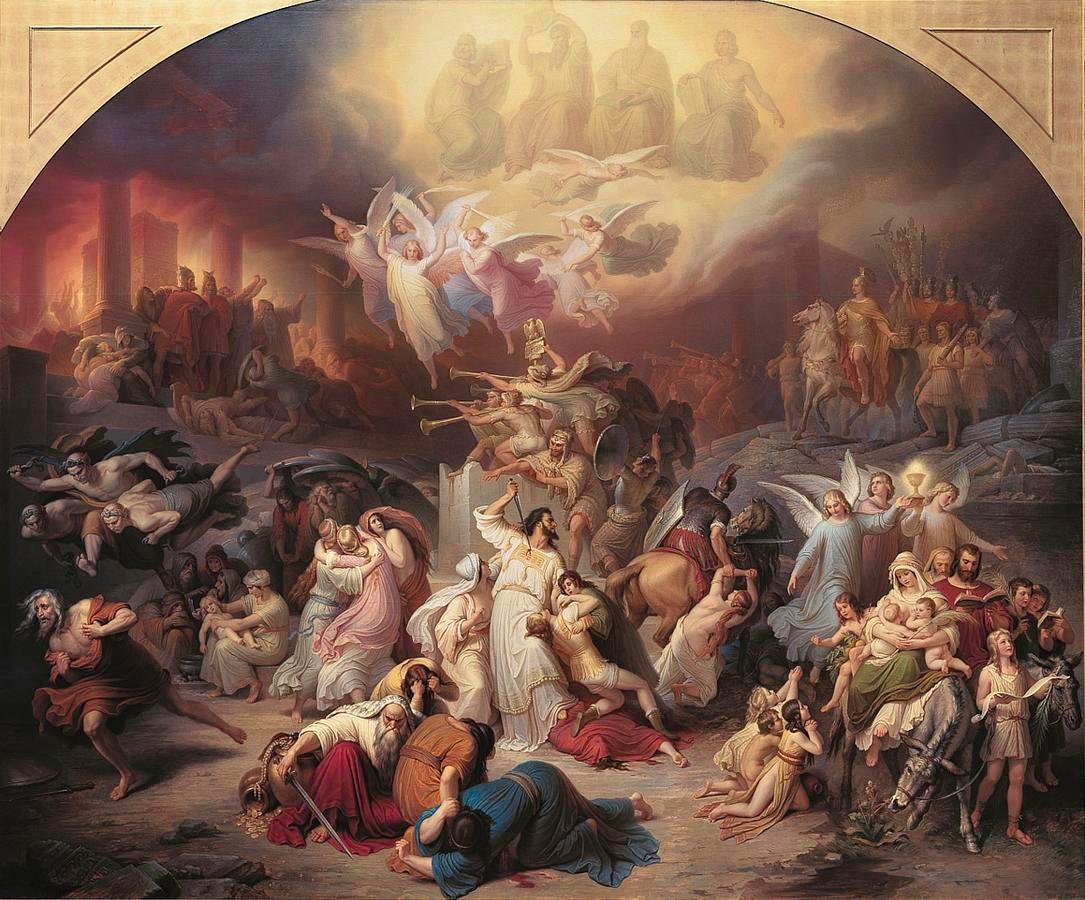 Zerstorung Jerusalems durch Titusn tekijältä Wilhelm von Kaulbach