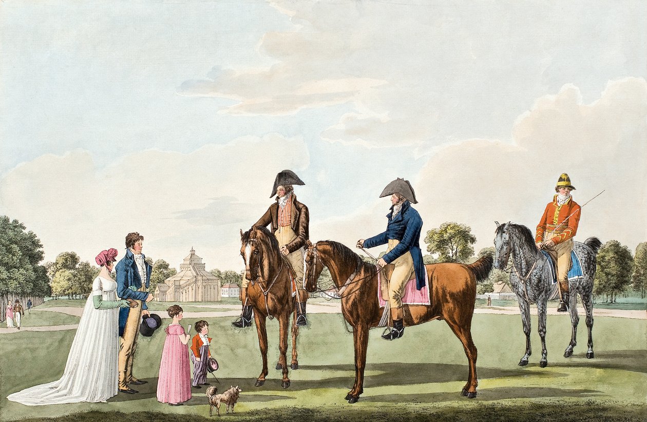 Unterhaltung zu Pferde im Prater bey dem Panorama tekijältä Wilhelm Alexander Kobell