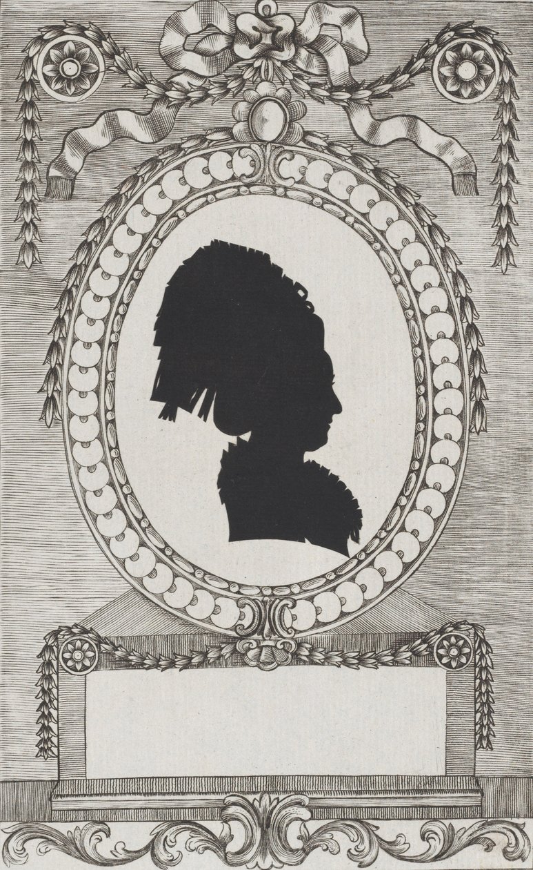 Gräfin Enzenbergin siluetti, Stiftsfräulein, 1784-1834. tekijältä Wilhelm Ackermann