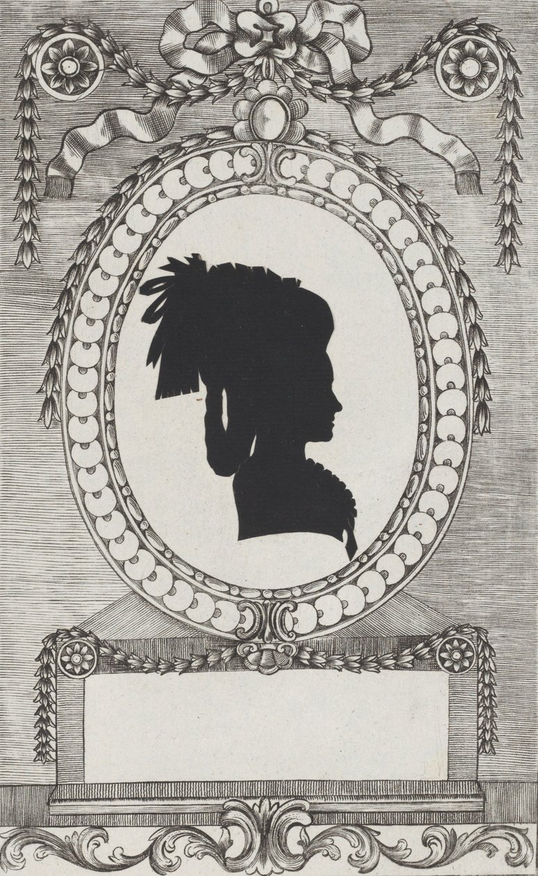 Kreivitär Lodronin siluetti, 1784-1834. tekijältä Wilhelm Ackermann