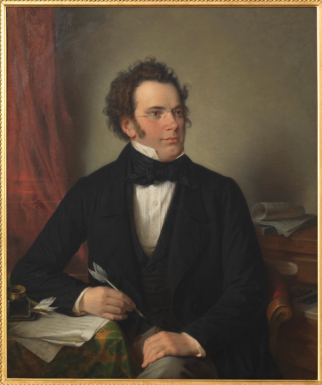 Franz Schubertin muotokuva 1797-1828, 1875. tekijältä Wilhelm August Rieder