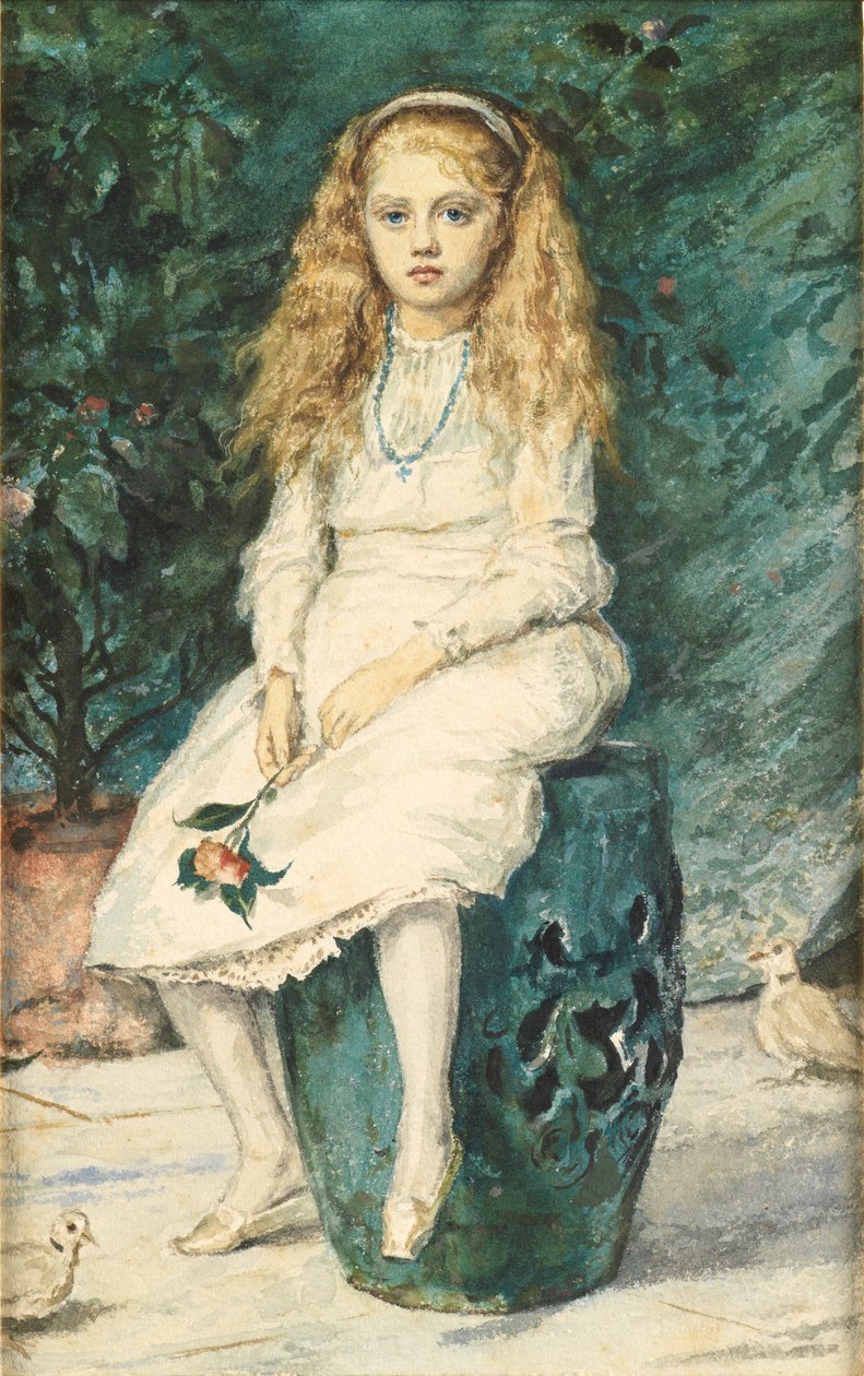 Muotokuva yhdeksänvuotiaasta Nina Lehmannista Millais