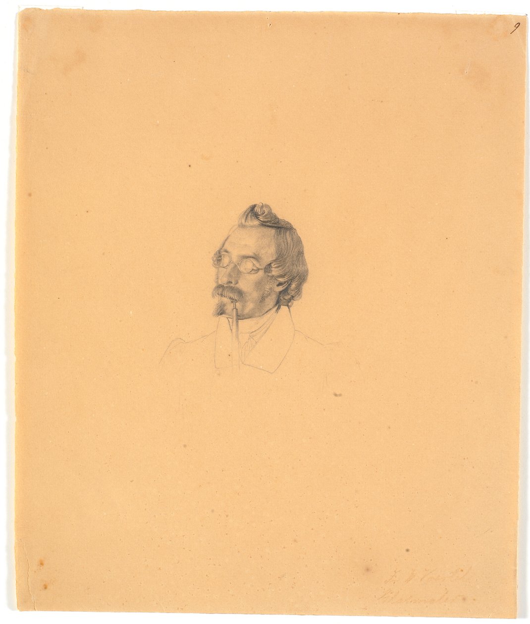 Porträt des Glasmalers Friedrich Vörtel tekijältä Wilhelm Bendz