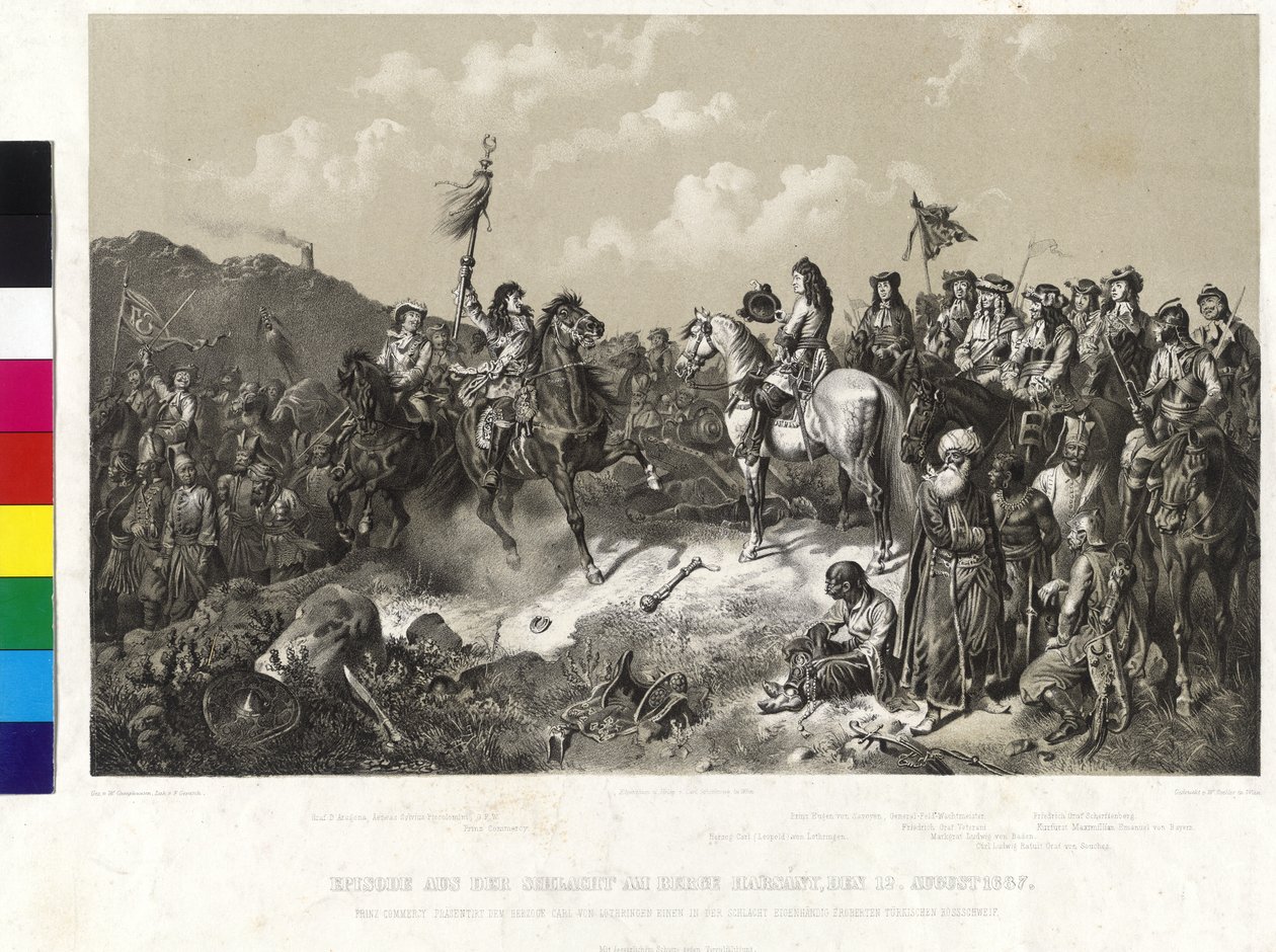 Jakso taistelusta Harsanyn vuorilla 12. elokuuta 1687. tekijältä Wilhelm Camphausen