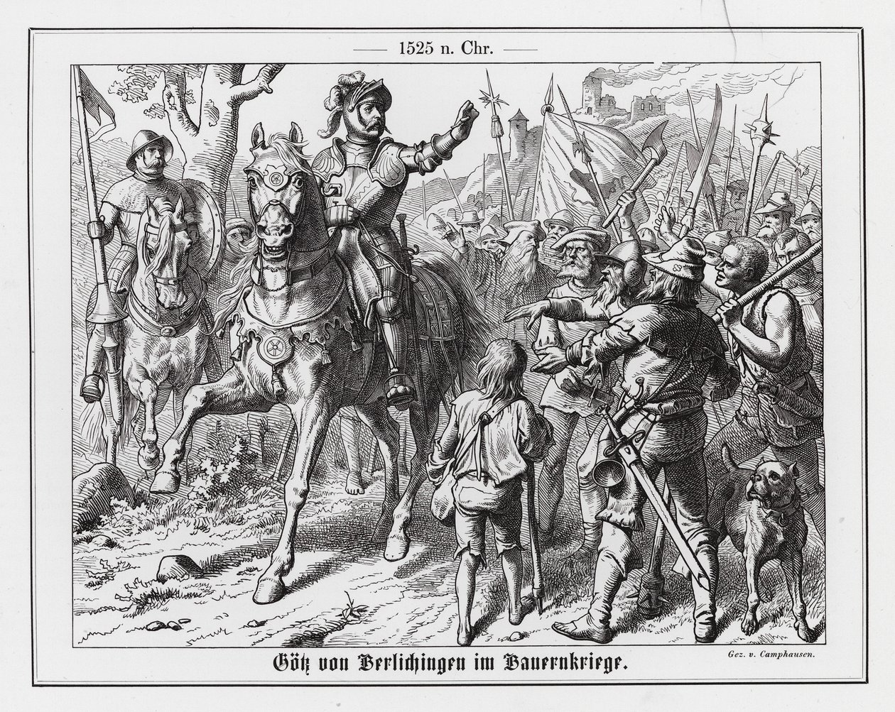 Goetz von Berlichingen Saksan talonpoikaissodassa tekijältä Wilhelm Camphausen