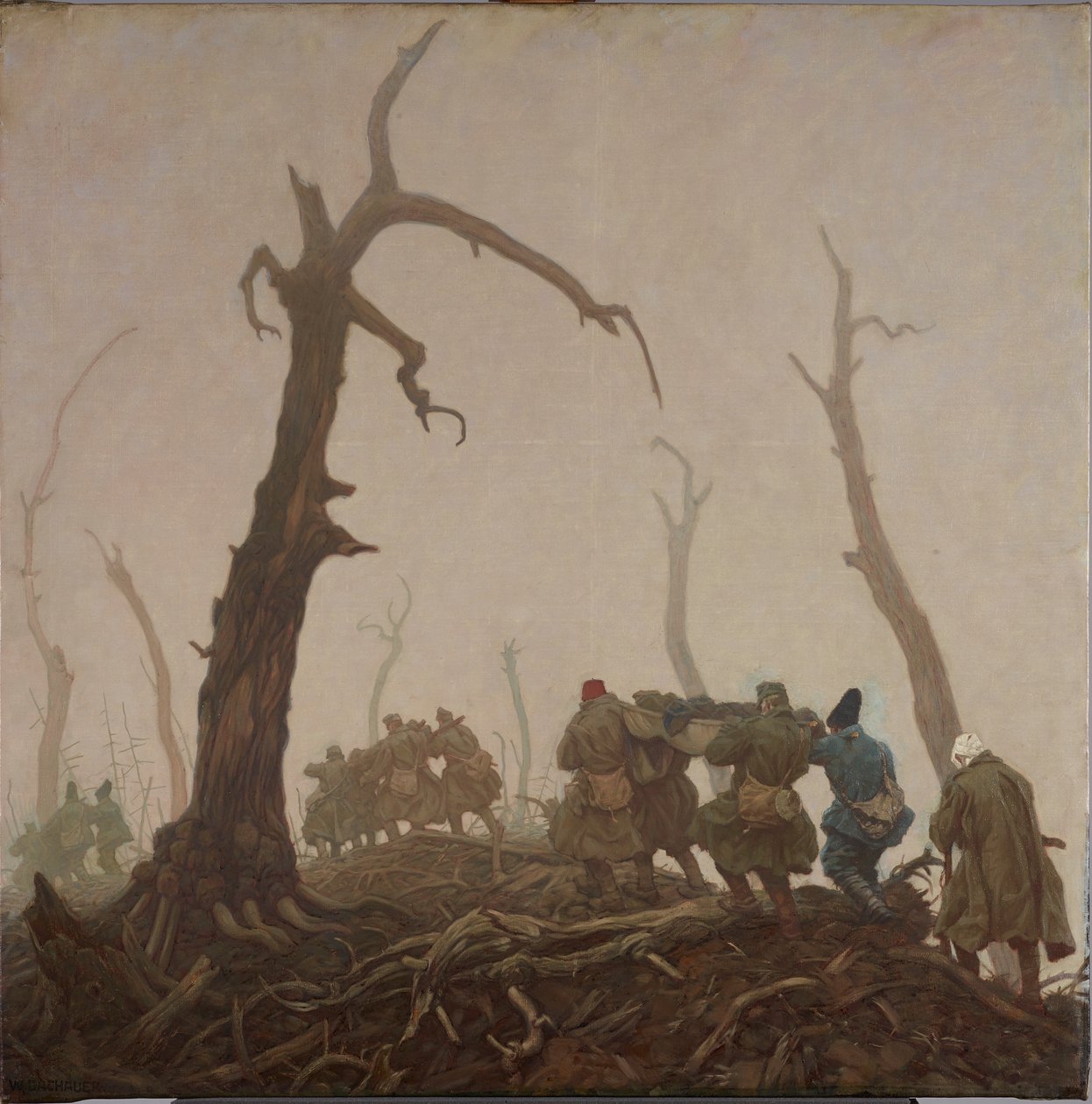 haavoittuneiden kuljetus tekijältä Wilhelm Dachauer