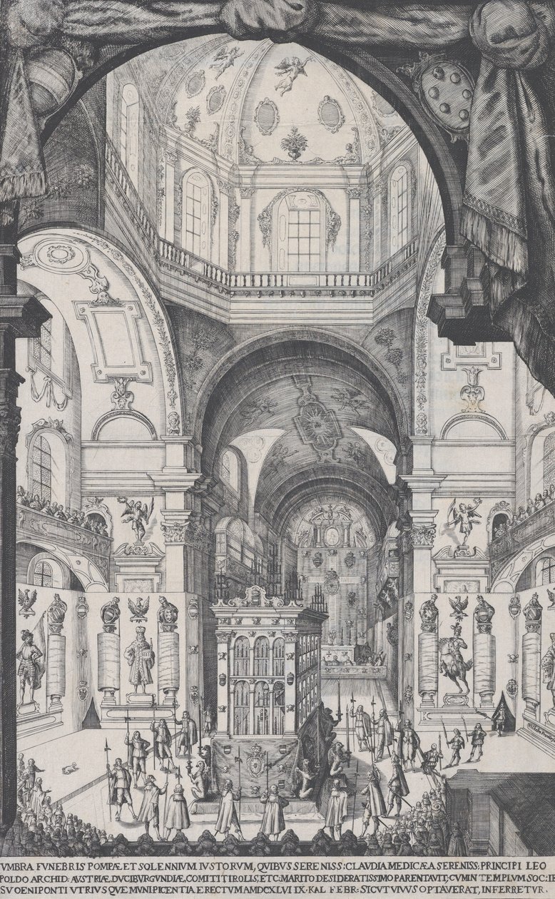 Itävallan arkkiherttua Leopoldin katafalkki, 1646. tekijältä Wilhelm Frommer