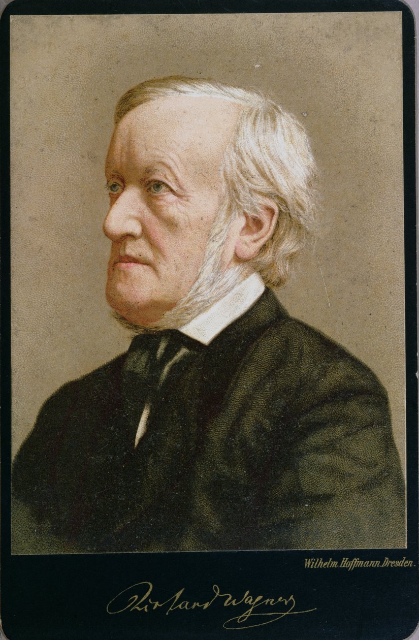 Richard Wagnerin (1813-83) muotokuva (värillinen kuva) tekijältä Wilhelm Hoffmann