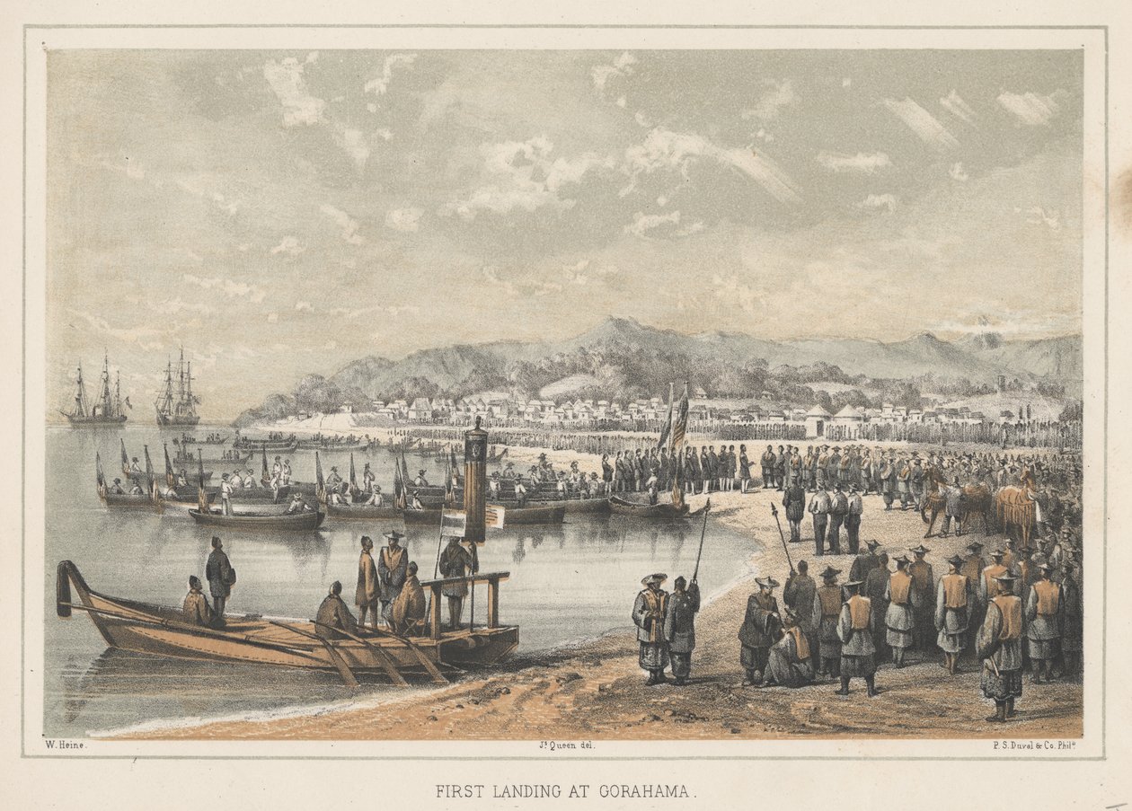 Ensimmäinen laskeutuminen Gorahamaan, 1855 tekijältä Wilhelm Joseph Heine