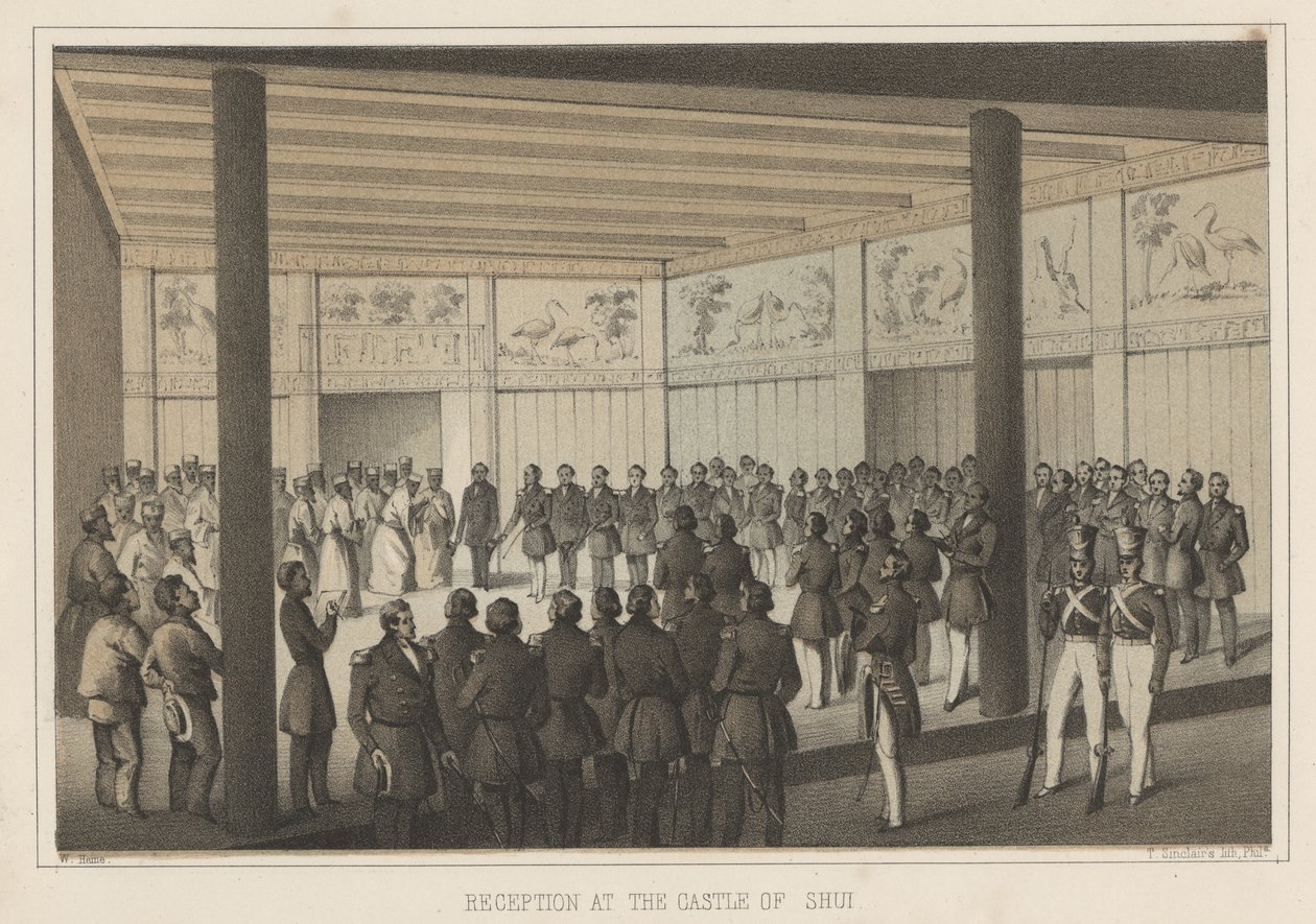 Vastaanotto Shuin linnassa, 1855 tekijältä Wilhelm Joseph Heine