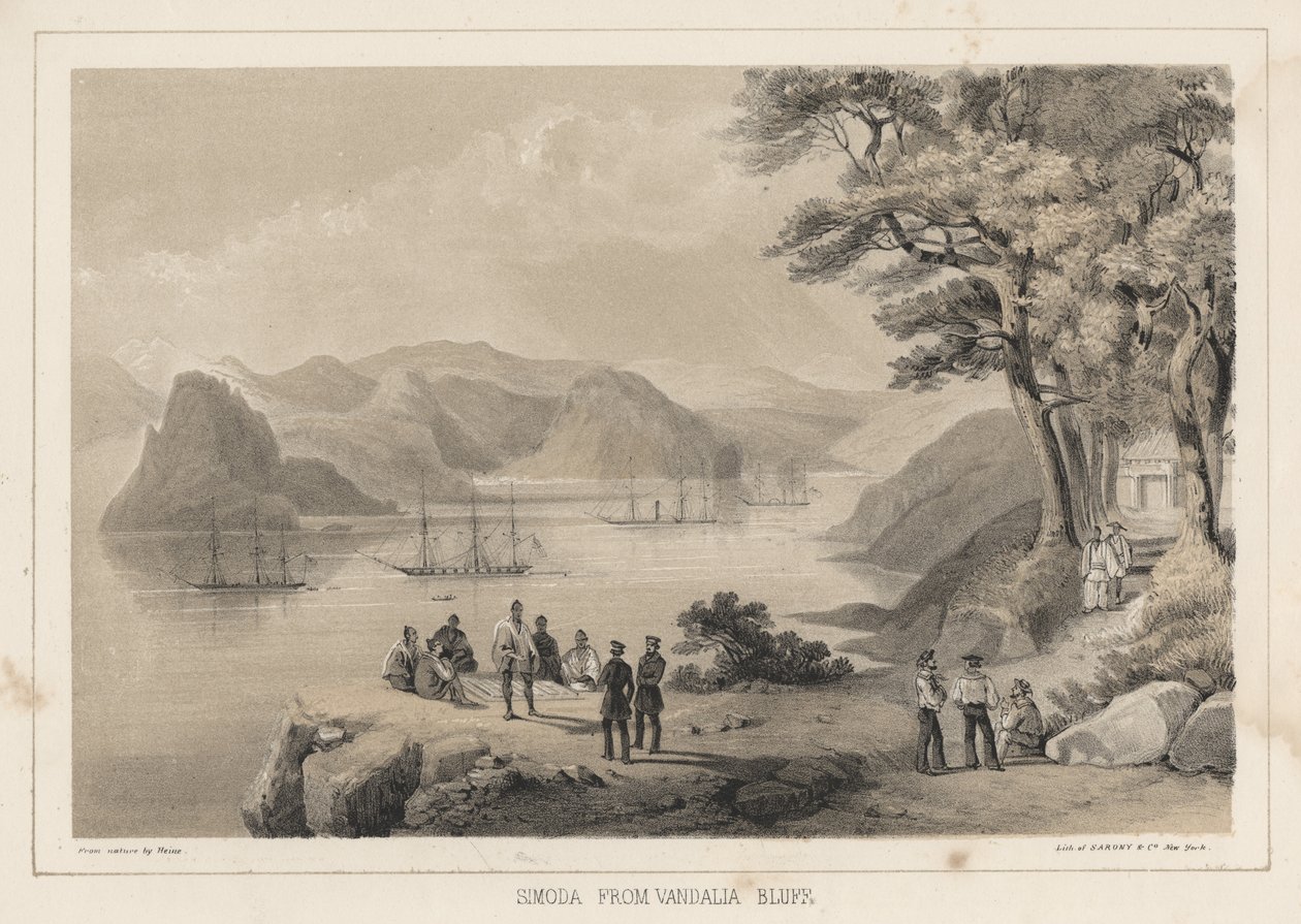 Simoda Vandalia Bluffista, 1855 tekijältä Wilhelm Joseph Heine
