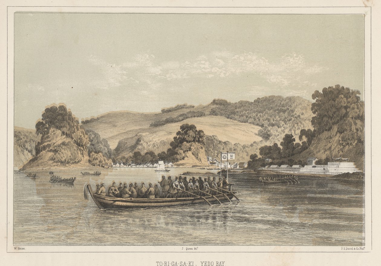 To-Ri-Ga-Sa-Ki, Yedo Bay, 1855 tekijältä Wilhelm Joseph Heine