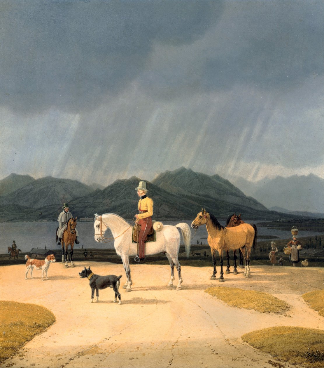 Riders at Tegernsee, 1832 tekijältä Wilhelm Kobell Ritter von