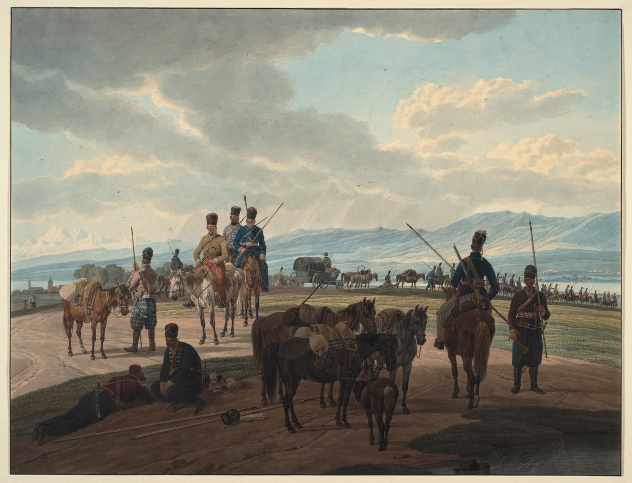 Venäjän kasakat maaliskuussa 1804 tekijältä Wilhelm Kobell Ritter von