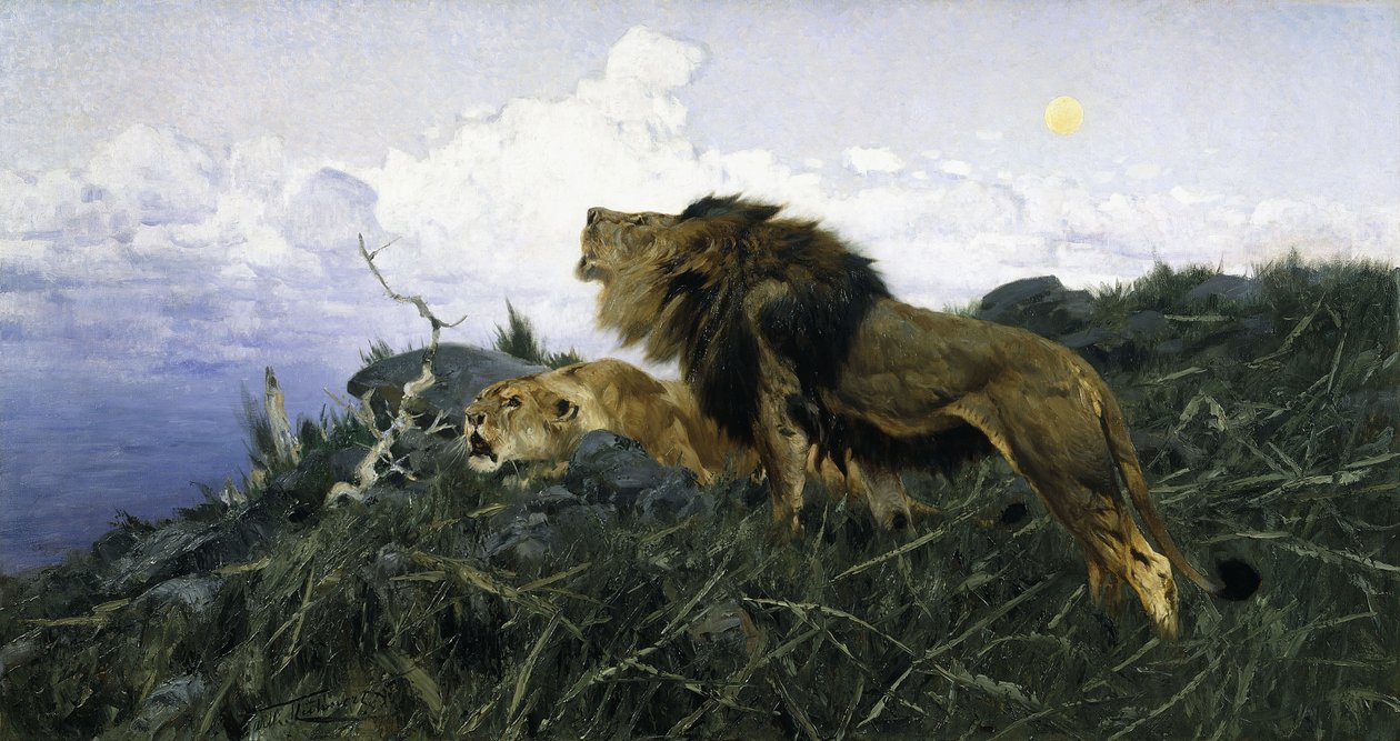 Lionit hämärässä, tekijältä Wilhelm Kuhnert