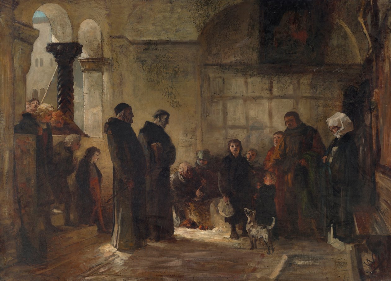 Lutherin tulo luostarikouluun tekijältä Wilhelm Lindenschmit der Jüngere