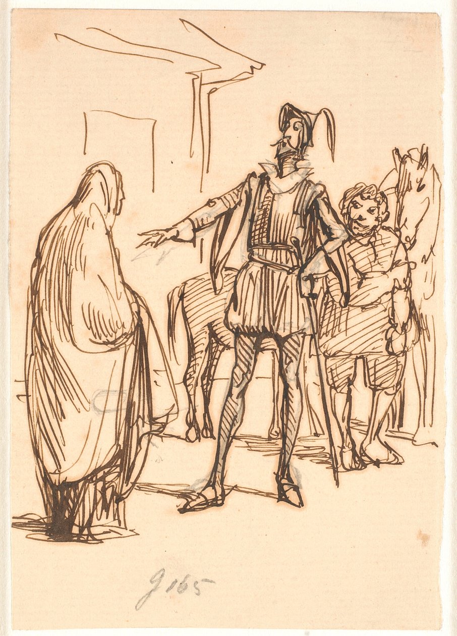 Donna Rodriguezin Don Quijote tekijältä Wilhelm Marstrand
