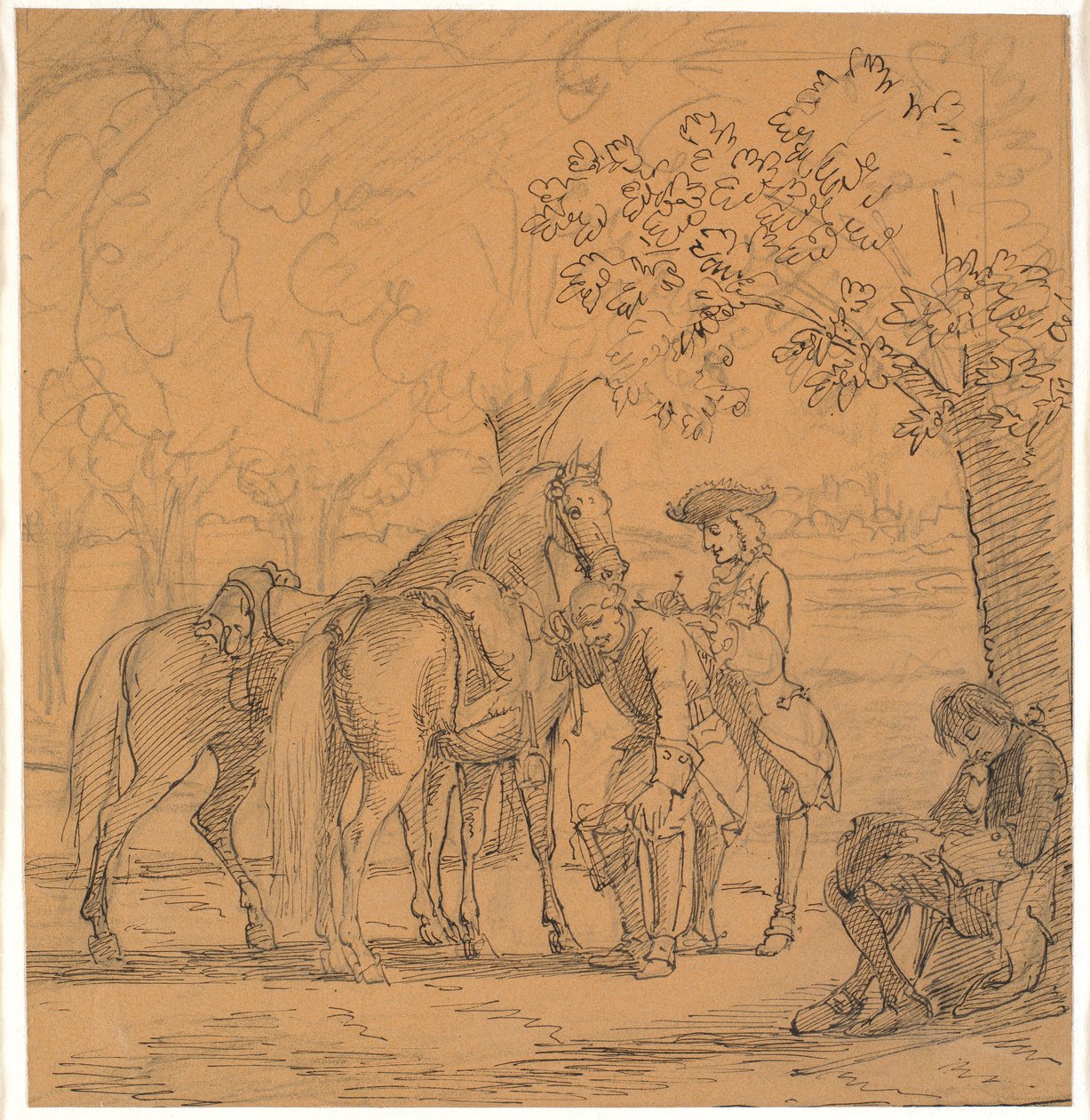 Frederik V hyväksyy teologin hakemuksen, (C. D. Biehl