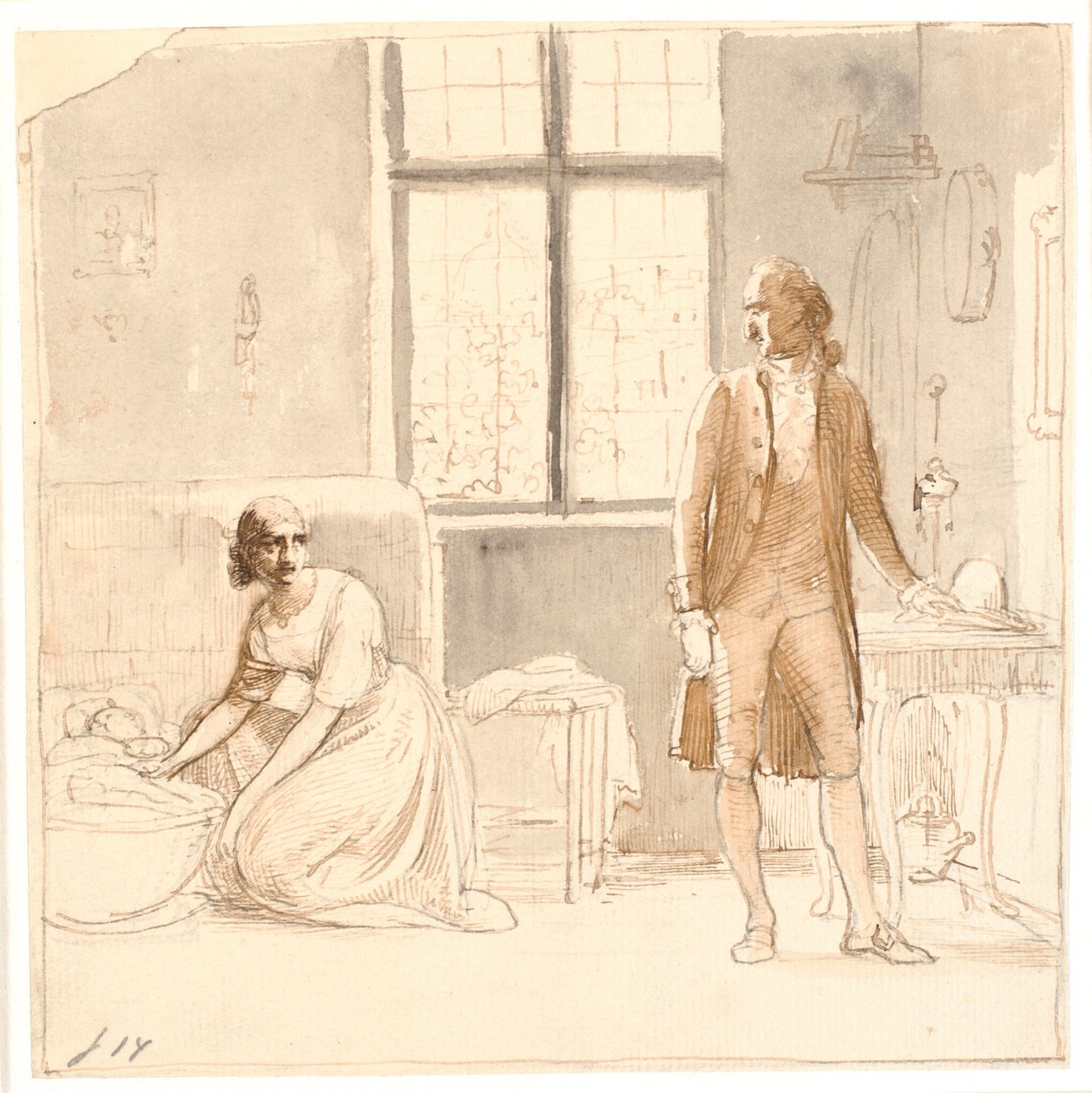 Goethe lesken kanssa Roomassa tekijältä Wilhelm Marstrand