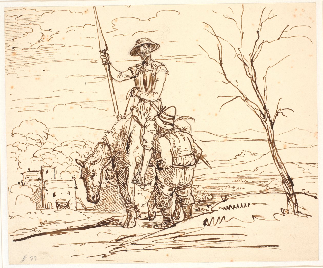 Sancho Panza kertoo tarinan vuohista tekijältä Wilhelm Marstrand