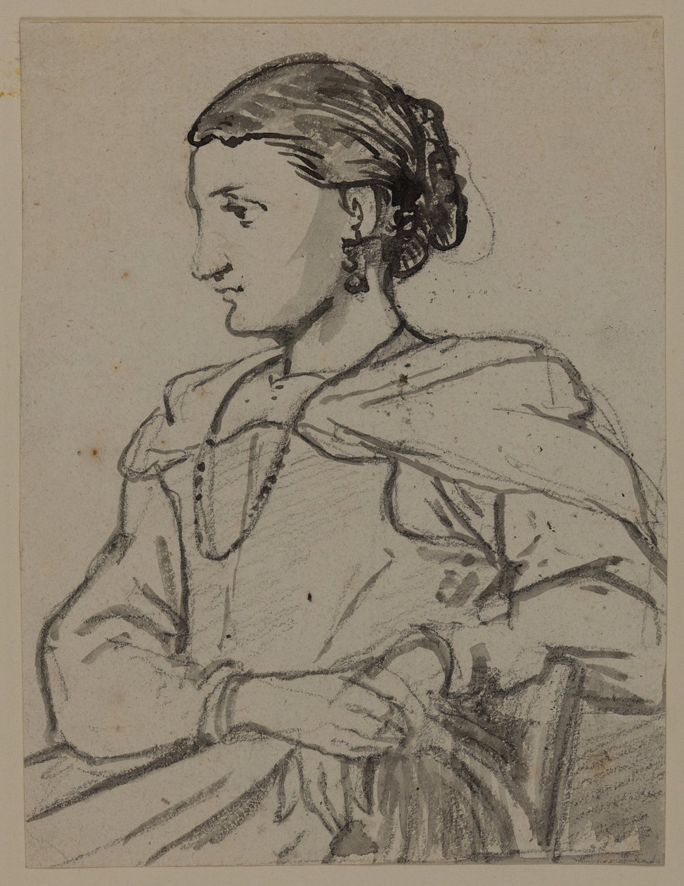Istuva naishahmo tekijältä Wilhelm Marstrand