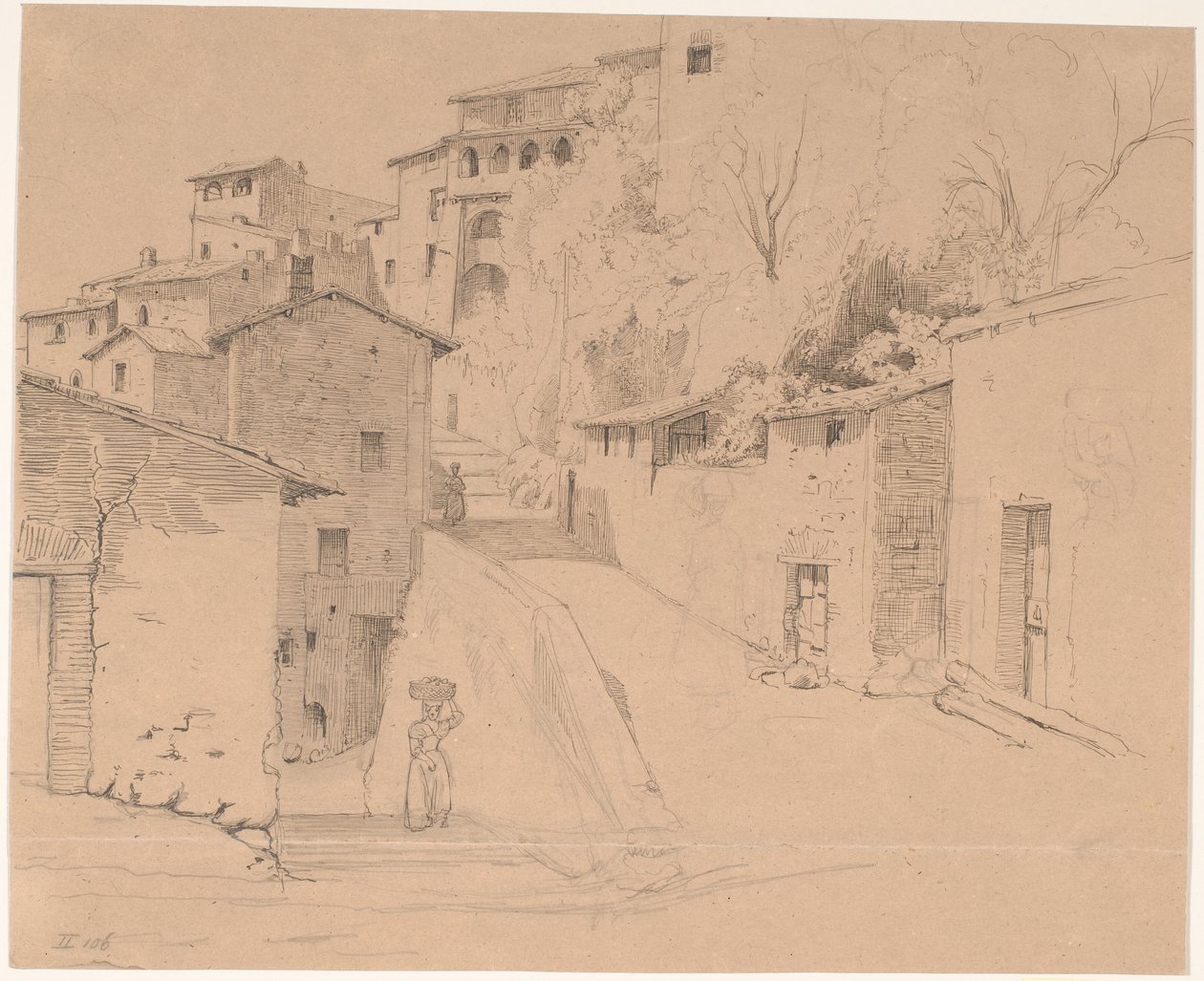 Via Piave med La Porta Su ja Olevano Romano tekijältä Wilhelm Marstrand