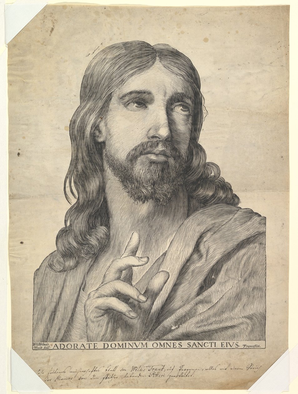 Kristuksen siunauksen rintakuva, 1600-luku. tekijältä Wilhelm Traut