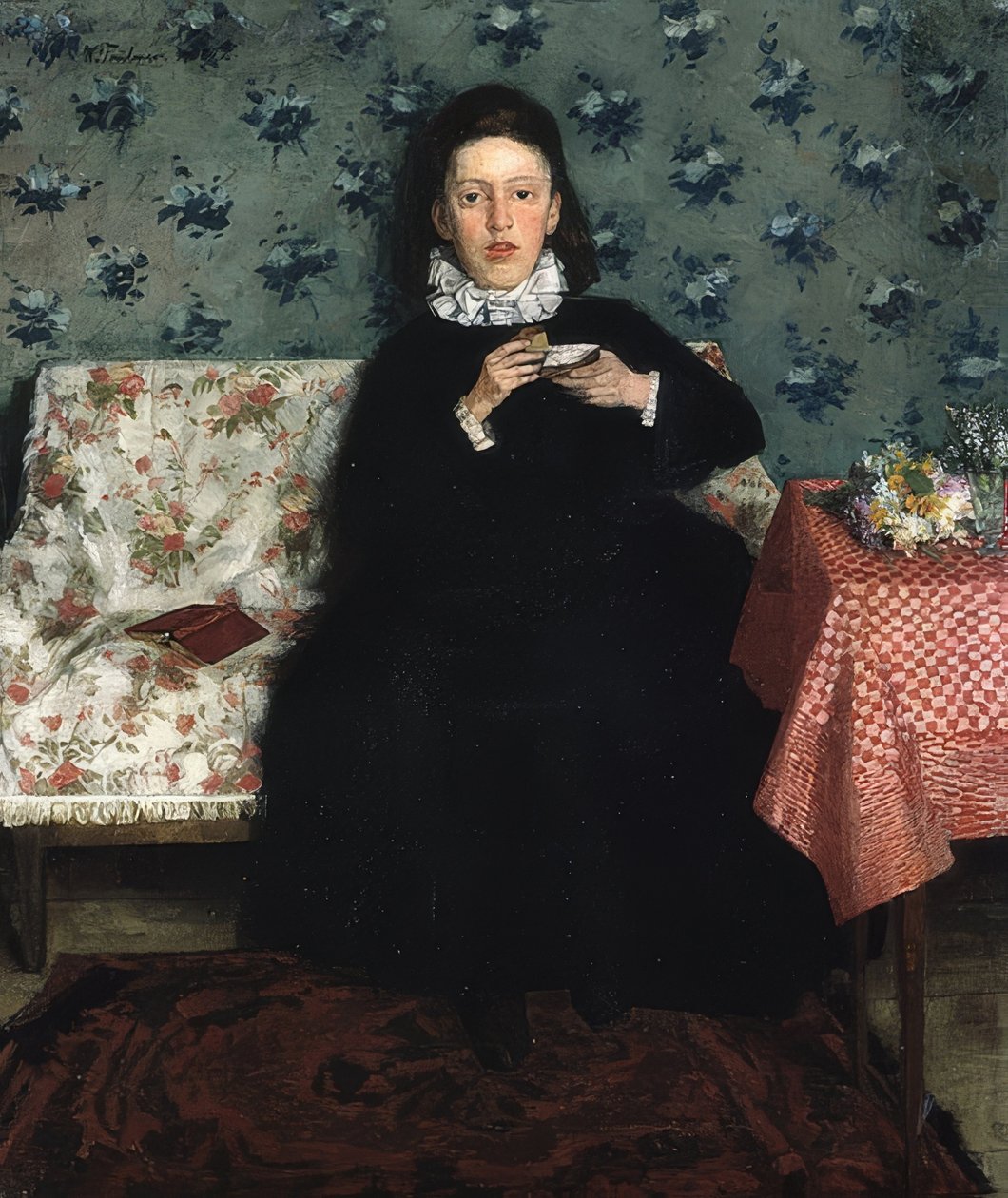 Sohvalla. 1872 tekijältä Wilhelm Trübner