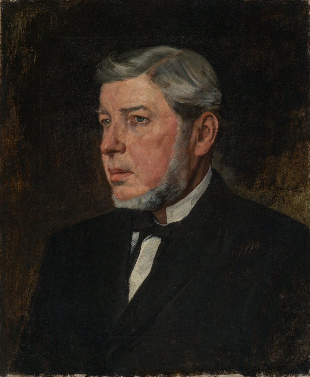 Taiteilijan isän Georg Trübnerin muotokuva tekijältä Wilhelm Trübner