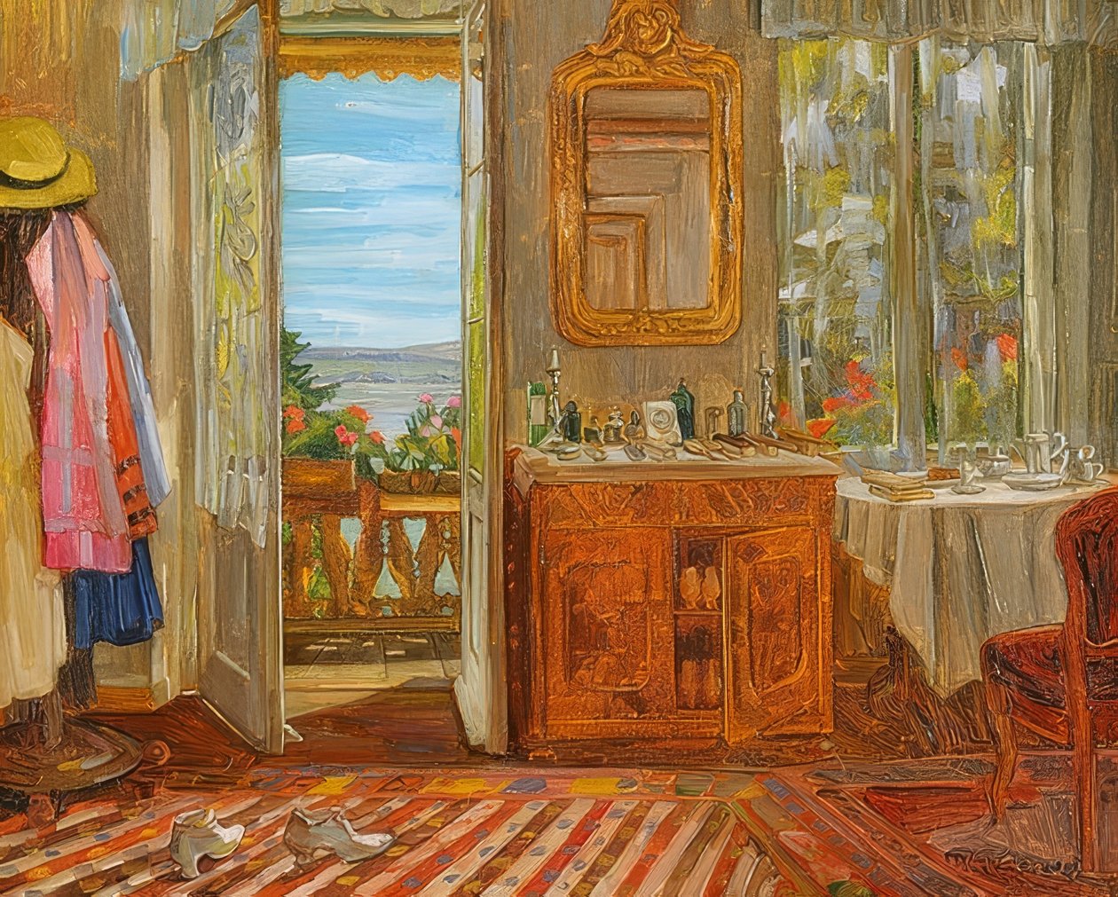 Starnberger Seen sisätilat. 1912 tekijältä Wilhelm Trübner