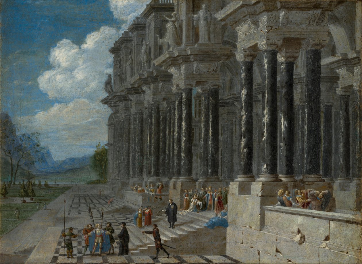 Esther Before Ahasverus, n. 1650-76 (öljy kankaalle) tekijältä Wilhelm van Ehrenberg