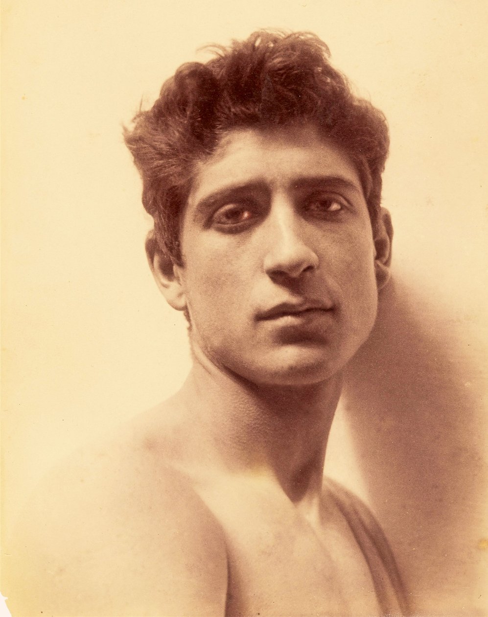 Tutkimus pojasta, Sisilia, C.1898 (seepiakuva) tekijältä Baron Wilhelm von Gloeden