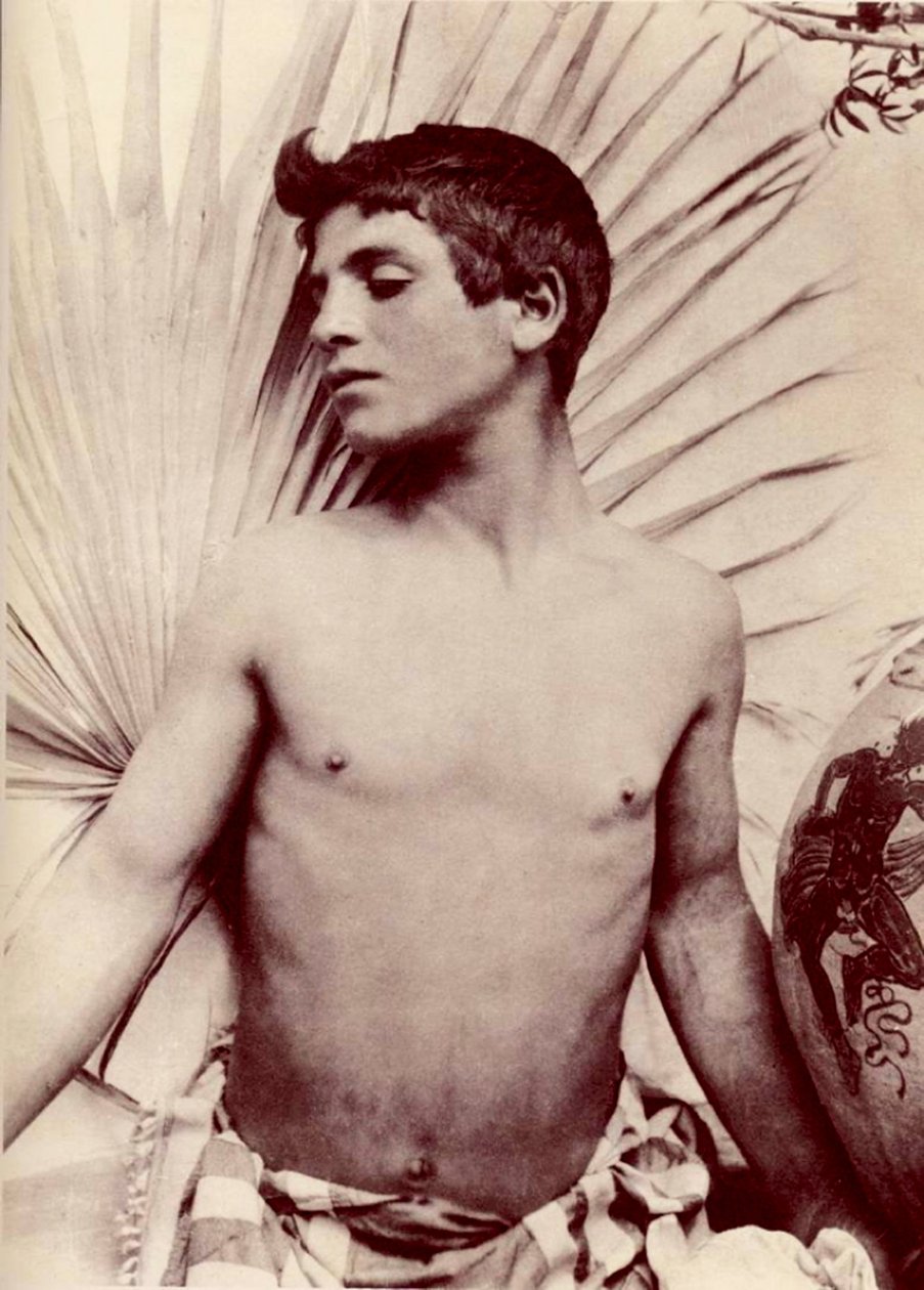 tutkimus miesalastosta, n. 1900 tekijältä Baron Wilhelm von Gloeden