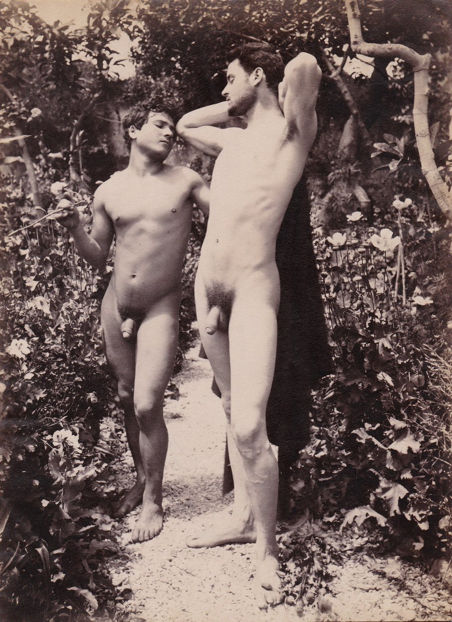tutkimus kahdesta miesalastosta, n. 1900 tekijältä Baron Wilhelm von Gloeden