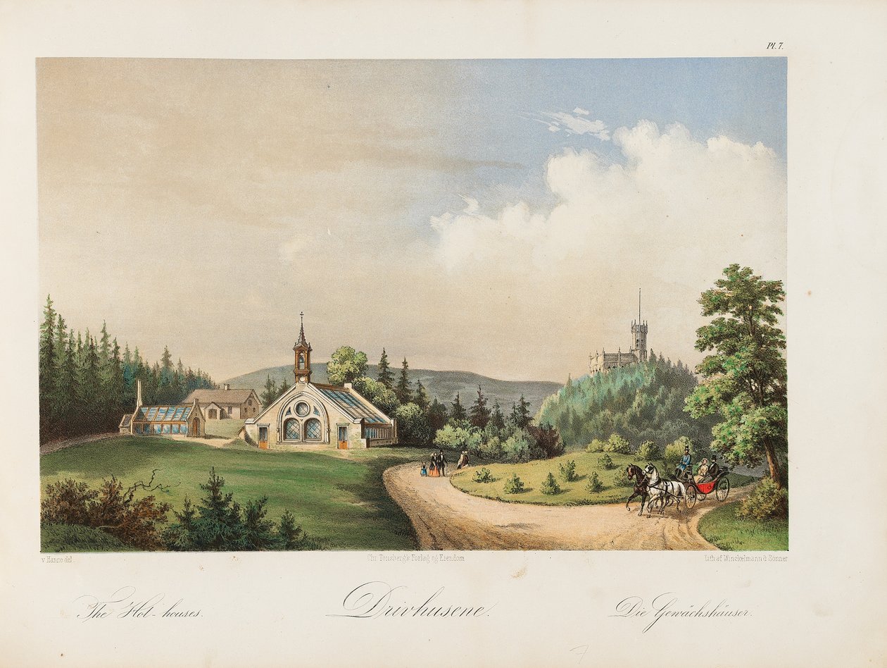 Oscarshal Hot-houses, 1852 tekijältä Wilhelm von Hanno