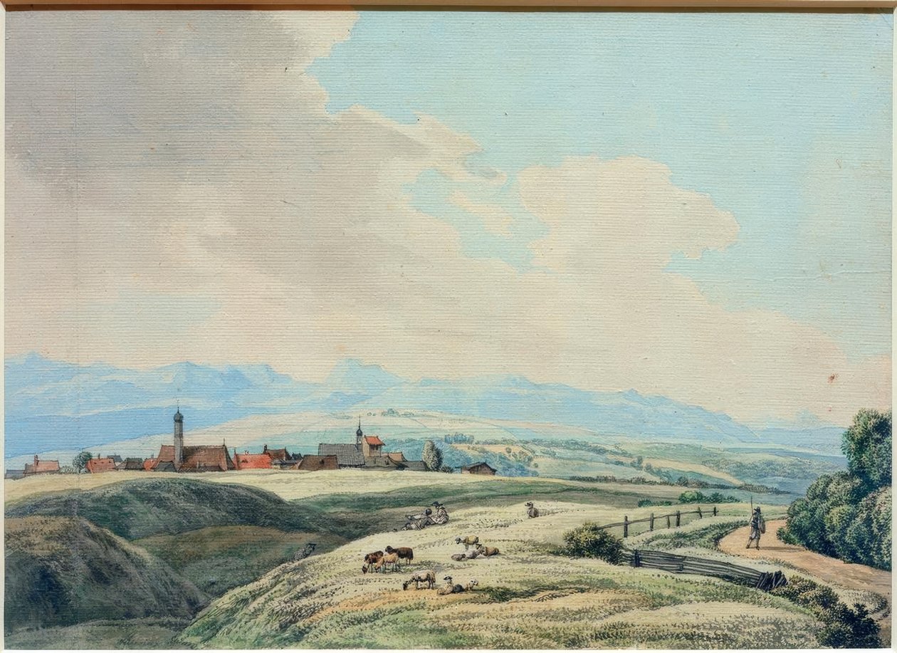 Näkymä Weilheimiin tekijältä Wilhelm von Kobell