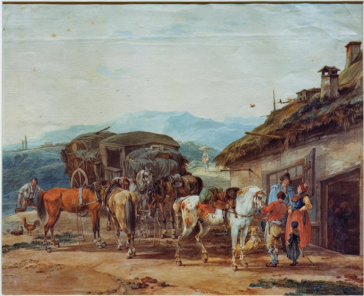 Hevosen vaihto paddy-vaunuun tekijältä Wilhelm von Kobell
