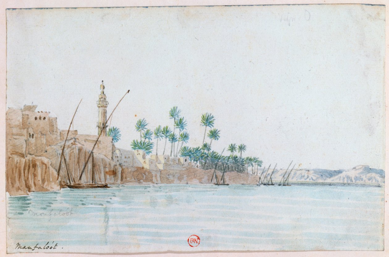 "Manfaloot, Egypti", 1800-luku tekijältä Wilkinson