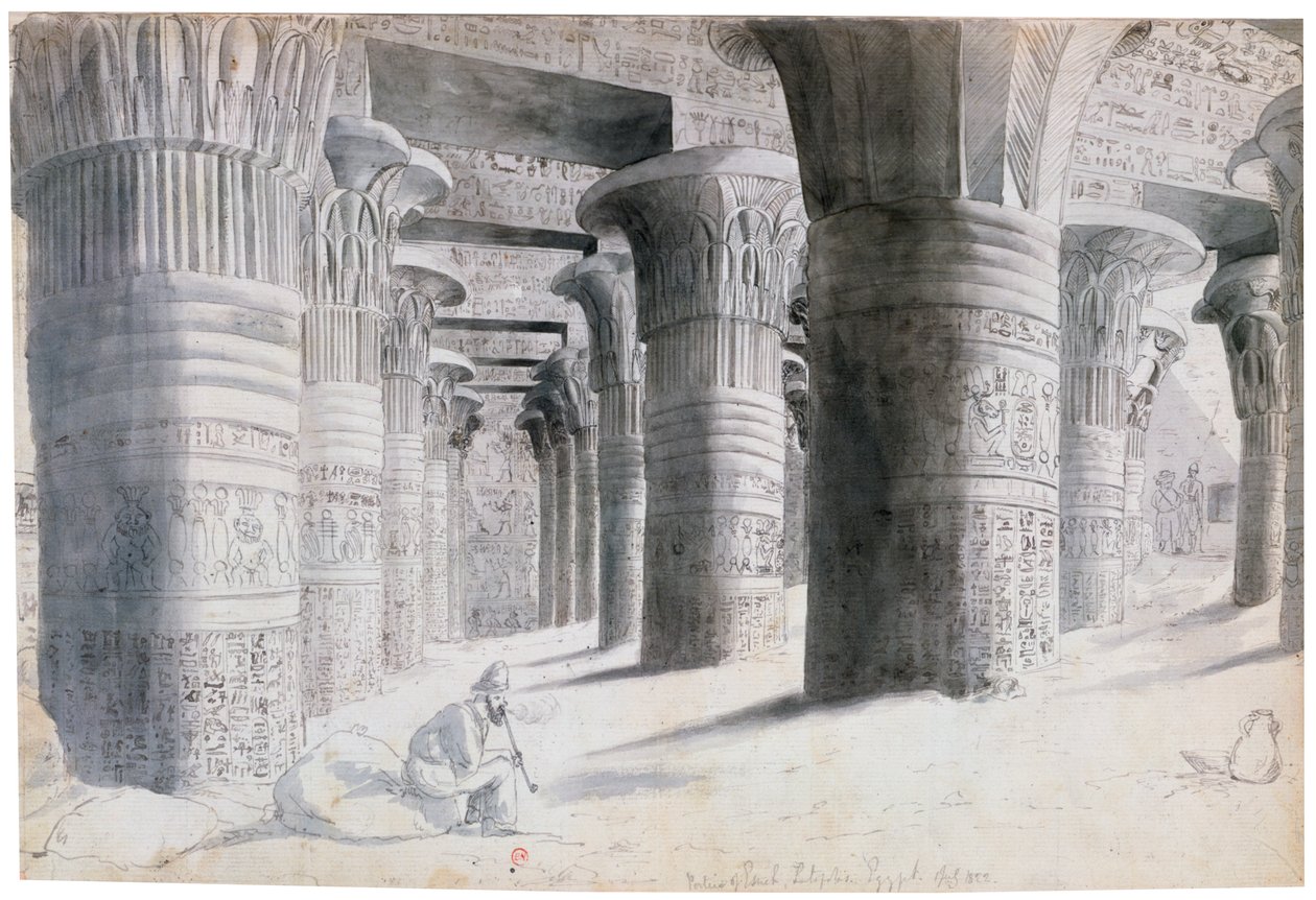 "Portico of Esuch, Egypti", 1822 tekijältä Wilkinson