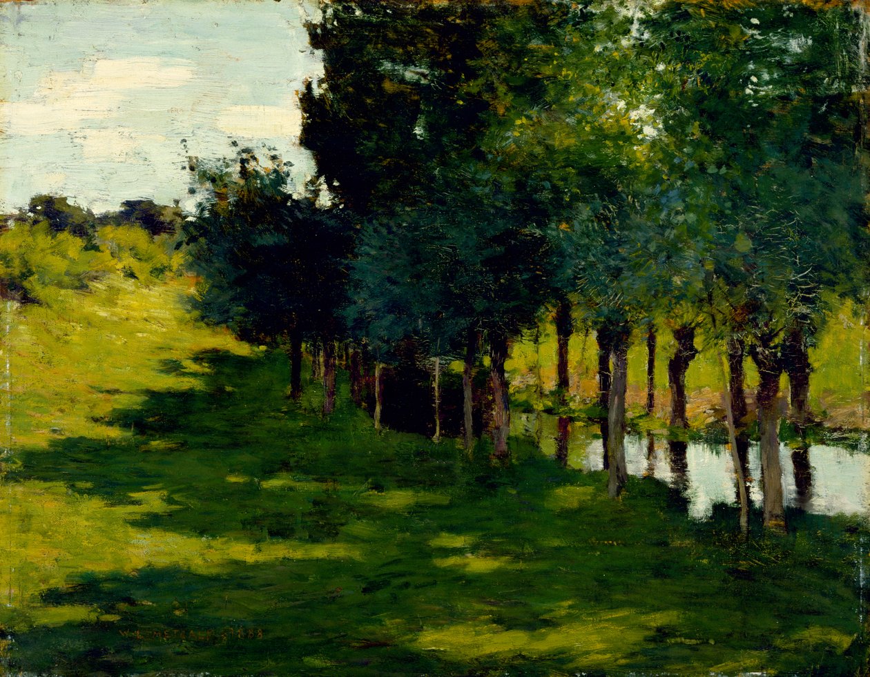 Auringonvalo ja varjo, 1888 tekijältä Willard Leroy Metcalf