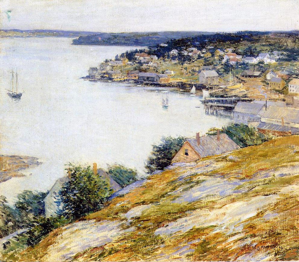 East Boothbay Harbor, 1904 tekijältä Willard Leroy Metcalf