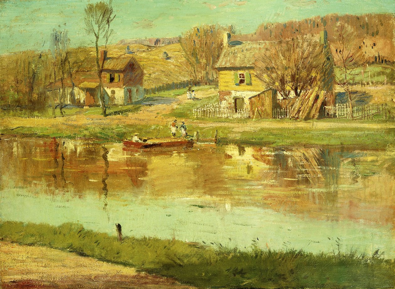Heijastuksia vedessä, n. 1895-1919 tekijältä Willard Leroy Metcalf